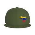 thumbnail image 3 of DouZhe Flat Brim Cap Snapback Hat, Venezuela Map Flag Prints Adjustable Green Adult Baseball Cap, 3 of 6