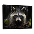 thumbnail image 2 of Designart "Inquisitive Raccoon II" Animals Floater Framed Wall Art Living Room, 2 of 7