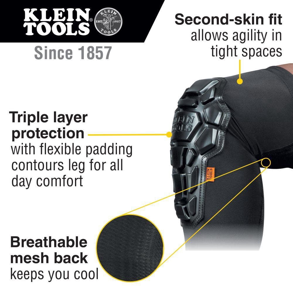 Klein Tools Knee Pad Sleeves Heavy Duty S/m