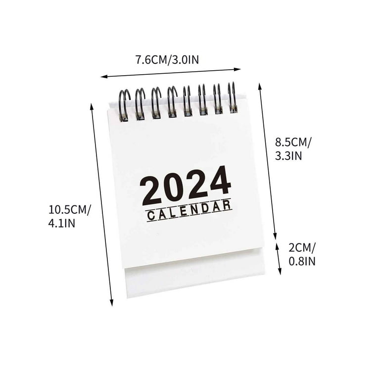 Small Desk Calendar 2024, 2024 Daily Planner Desktop Calendar Mini Daily  Schedule Twin-Wire Binding with Stickers for Home Office Schoo 