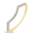 thumbnail image 3 of AFFY 0.10CT Round Moissanite Diamond Enhancer Wedding Band for Women 14K Yellow Gold over Silver-4, 3 of 5