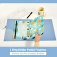 thumbnail image 5 of Pineapple Flower Coconut Drink 2 Pack Pencil Pouch for 3 Ring Binder Smooth Zipper Folders with Pockets Clear Window Pencil Case, 5 of 6