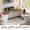 White+Brown, variant on L Shaped Computer Desk with 5 Drawers, Reversible 78.7" Long Two Person Desk, Corner Office Desk with Storage