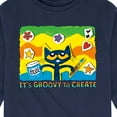 thumbnail image 3 of Pete The Cat - Groovy To Create - Toddler And Youth Long Sleeve Graphic T-Shirt, 3 of 6