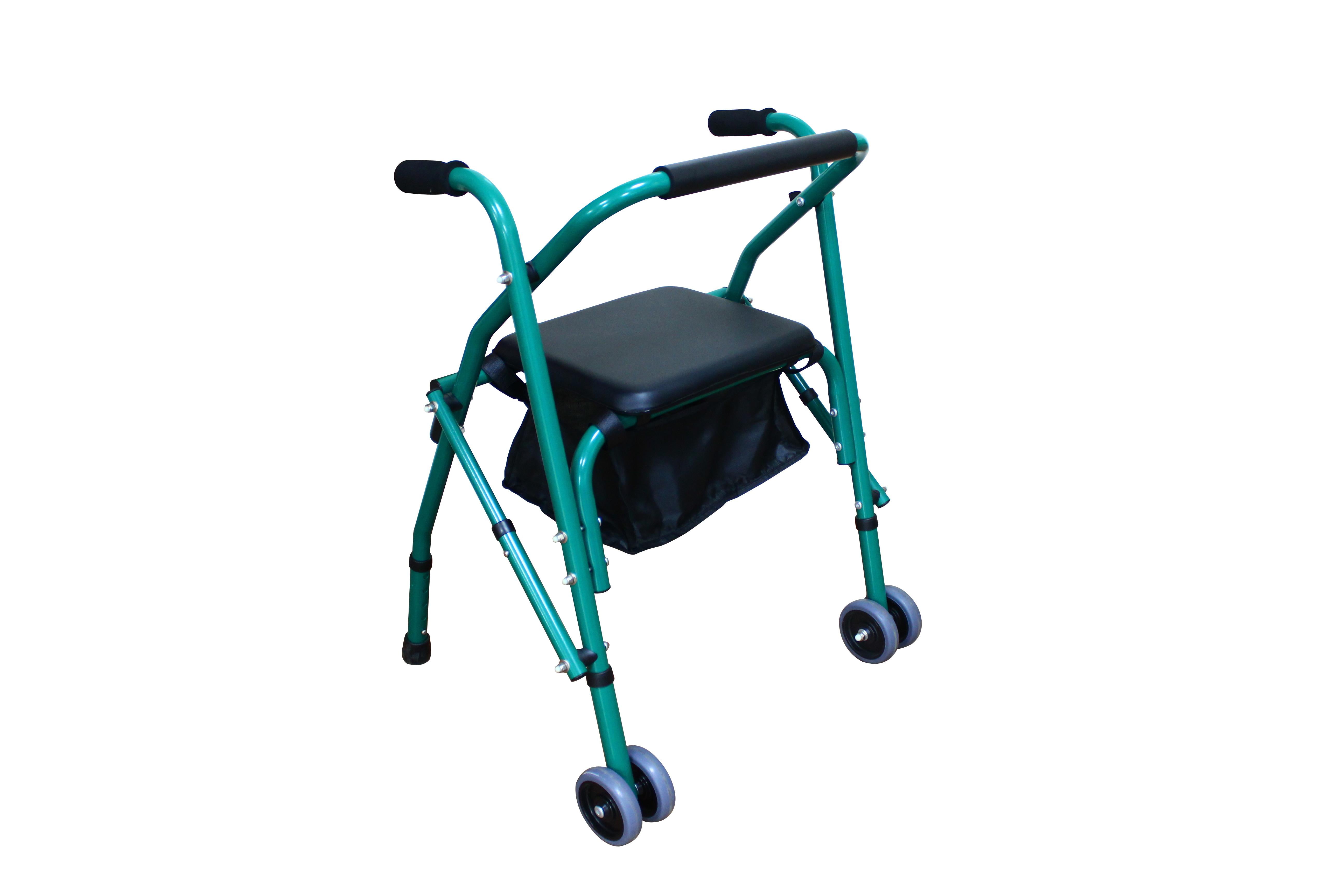 Zimtown Aluminum Tube Walker With Seat Cushion Green