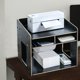 thumbnail image 1 of Organizador de Escritorio, Armario de Madera, Estante de Almacenamiento para Suministros de Oficina, Armario Pequeño para Almacenamiento de Mostrador, Espacio de Trabajo, Soportes para Impresoras., 1 of 6