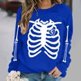 thumbnail image 6 of Inverlee Womens Halloween Sweatshirts Funny Pumpkin Ghost Graphic T-shirt Classic Crewneck Sweatshirt Long Sleeve Dressy Casual Pullover Tops Halloween Party Supplies, 6 of 6