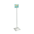 thumbnail image 3 of 7"W x 5.5"H Pedestal Two-Sided Sign Holder Stand on Square Metal Base, 3 of 5