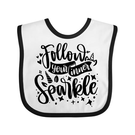 

Inktastic Follow Your Inner Sparkle Gift Baby Boy or Baby Girl Bib