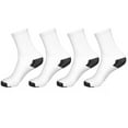 thumbnail image 2 of 4 Pairs Mens Crew Sport Socks Cotton Calf Cushioned Old School Tube White 9-11, 2 of 6