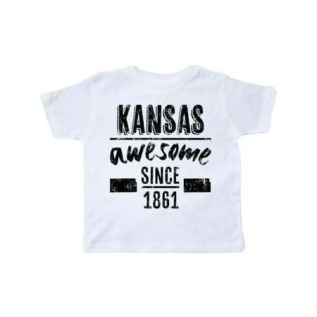 

Inktastic Kansas Awesome Since 1861 Gift Toddler Boy or Toddler Girl T-Shirt