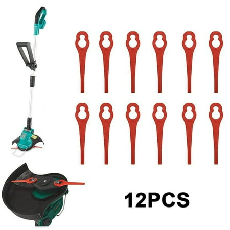 

12 X Plastic Blades For Ferrex Aldi FAR 20-1 97699 2002706 FE220 Grass Trimmers