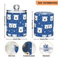 thumbnail image 5 of Yayeee 4 Pack Qtip Holder Bathroom Cotton Swab Canister with Lid Clear Dispenser Set, White Polar Bear, 5 of 6