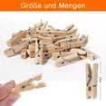 thumbnail image 2 of Laklulu Svalor 150 piezas mini clips de madera, 2,5/3/3,5 cm pequeños clips de madera, mini pinzas de madera para la ropa, clips decorativos, pequeños clips de madera para fotos, imágenes, collages,, 2 of 5
