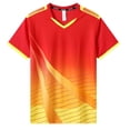 thumbnail image 6 of KPOPLK 2 Piece Boys Athletic Outfit Sets Breathable Short Sleeve Elastic Waist Quick-dry Summer Top and Shorts Clothes Size 7-8 Years,Red, 6 of 6