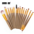 thumbnail image 2 of 15PCS Makeup Brush Set - Eye Shadow Lip Foundation Eyebrow Brushes, Make Up Brushes for Women, Professional Makeup Brush Set, Makeup Brush Kit, Beauty Tools & Accessories, Small Makeup Brush Set, 2 of 2