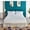 Beige, variant on Zhuge Vintage Pleated Dust Ruffle with Lace Trim, Retro Elegant Bed Skirt, 39.38 x 78.75 Inch Base 14.97 Inch Drop Bedroom Bedding Decor, White