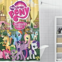 My Little Pony-theme Bathroom Shower Curtain Home Decor,Bath Curtains Durable Waterproof Bath Curtain , Adluts Girls Boys Bathroom Decor House Gifts 36x71inch(90cmX180cm)