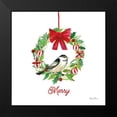 thumbnail image 2 of Zaman, Farida 20x20 Black Modern Framed Museum Art Print Titled - Holiday Wreath, 2 of 5