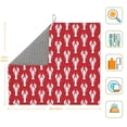 thumbnail image 3 of Naloa Cartoon Lobster Dish Drying Mat for Kitchen Counter, Heat Resistant Drainer Mats, Absorbent Draining Mat,Dish Rack Pad,16"x18", 3 of 8