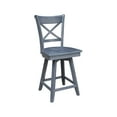 thumbnail image 4 of Charlotte Counter Height Wood Stool with 24 in H Swivel Seat in Heather Gray, 4 of 12
