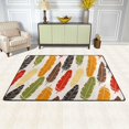 thumbnail image 2 of SKYSONIC 36x24in Birds Feathers Colorful Area Rug, Non-Slip Floor Carpet for Indoor Living Dining Room Bedroom, 2 of 7