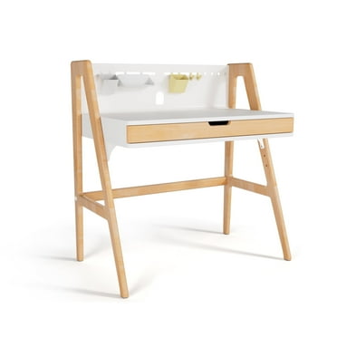 Wooden Kids Study Desk,Student Writing Desk with Drawer,Height Kids Adjustable Table,Magnetic Baffle, Beech Wood or Kids