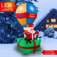 thumbnail image 4 of Yexmas 9FT Inflatable Christmas Santa Claus in Hot Air Balloon , Prelit Christmas Decoration with LED Lights for Holiday/Party/Xmas/Yard/Garden, 4 of 9