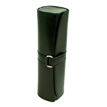 Bey-Berk International Jewelry/Watch Case, Black "Lizard" Leather, T.P.