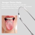 thumbnail image 5 of Raspador de lengua, raspador de lengua de acero inoxidable de metal hecho a mano en forma de U, elimina el mal aliento, cepillos de lengua para el cuidado bucal Sincero Electrónica, 5 of 5