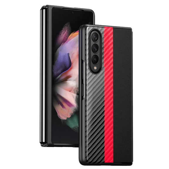 TECH CIRCLE for Samsung Galaxy Z Fold 3 Phone Case, Ultra Slim Lightweight Anti-Drop Wear-Resistant Z Fold 3 5G Flip Cover for Samsung Galaxy Z Fold 3 5G Protective Case, Red