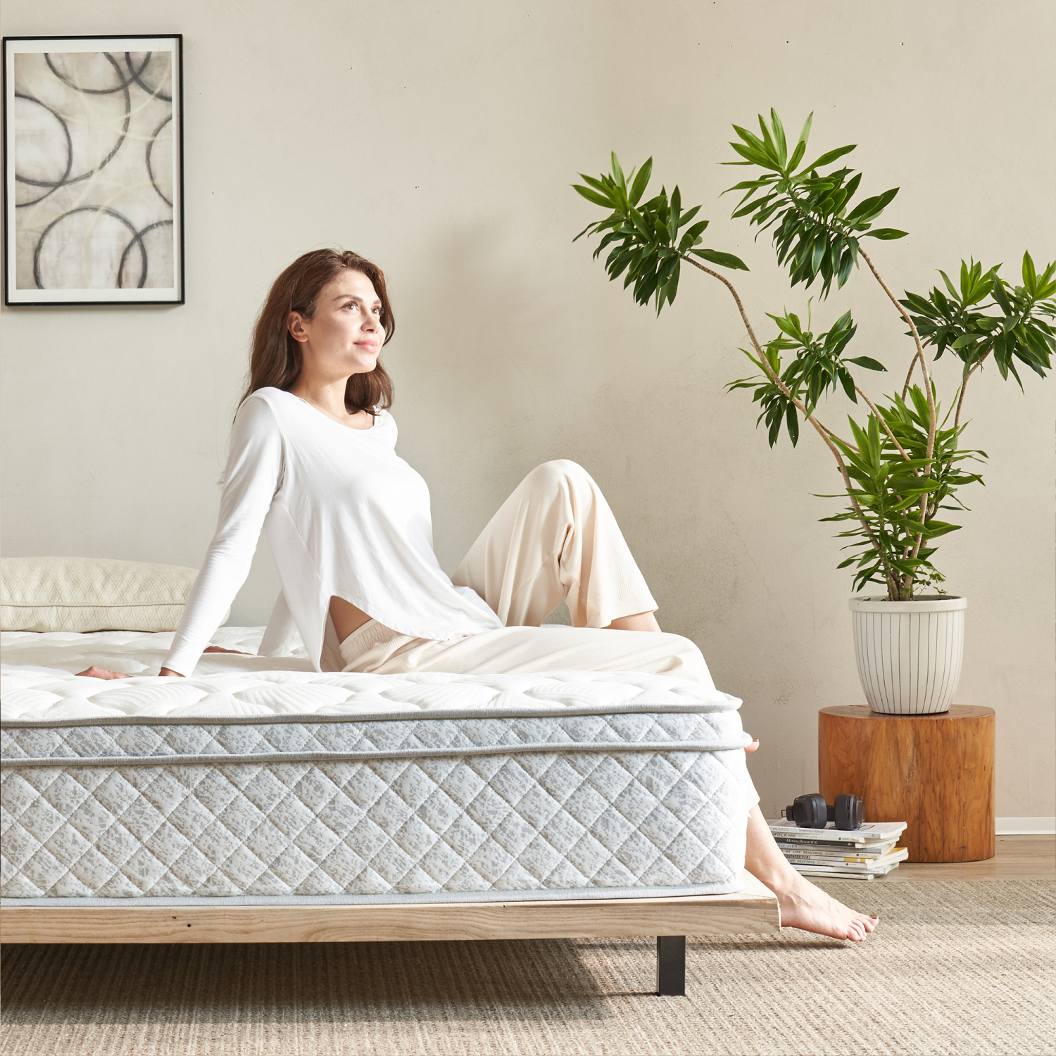 Miekor Twin Size Mattress,12 Inch Hybrid Twin Mattress in a Box with Memory Foam and Pocket Spring for Pressure Relief & Comfort Sleep & Zoned Support, Medium Firm,CertiPUR-US & OEKO-TEX MK8192