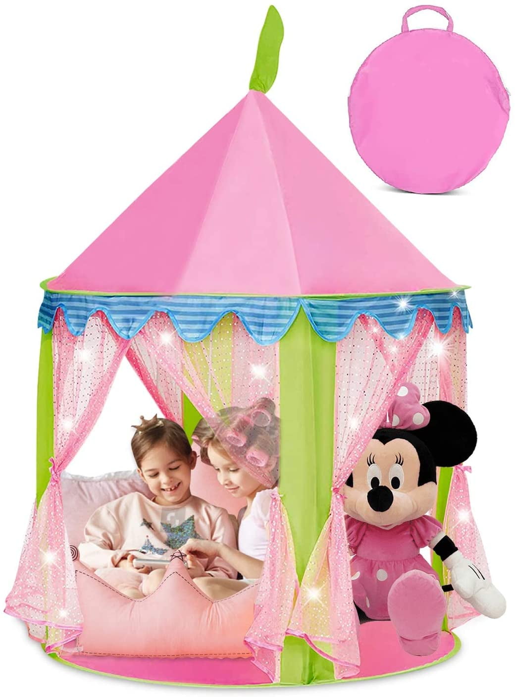 Kids Playhouse Play tent Pink Pop Up Castle Princess Indoor Outdoor Girls Gift 