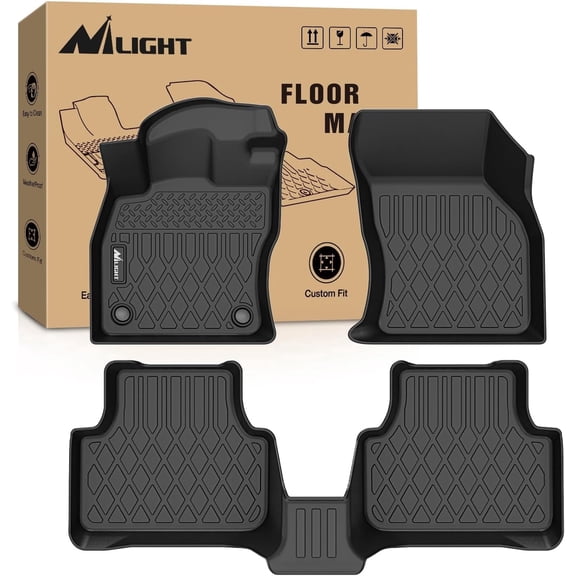 Nilight TPE Floor Mats for Volkswagen VW Jetta 2019 2020 2021 2022 2023 2024 2025, All Weather Custom Fit Heavy Duty Floor Liners