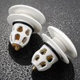 thumbnail image 5 of 4 Pcs White Bathroom Sink Drain Plug Stopper Anti-Clogging Wash Basin Core Bounce Up Drain Filter Shower Sink Ceramic Drain Plug, 5 of 12
