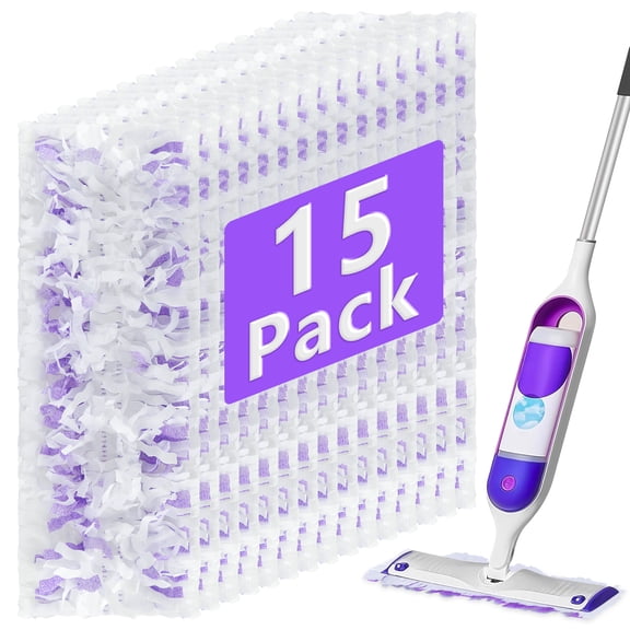 YYDENTOOL 15-Count Disposable Mop Refill Pads Compatible with Swiffers Power Mop, Ultra-Absorbent & Dirt-Locking, Microfiber Mopping Pads for Tile, Vinyl, Laminate & Hardwood Floors