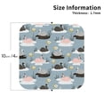 thumbnail image 2 of KLL Drink Coasters Set Square of 4,PU Leather Absorbent Coasters Set Decorative Coffee Cup Coasters Housewarming Gift for Home Decor-Swan Princess On Lake, 2 of 5