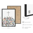 thumbnail image 3 of HAUS AND HUES Cross Framed Wall Decor - Religious Inspirational Wall Art, Cross Wall Decor Religious, Church Wall Decor Crosses, Picture Frame With Cross, Faith Wall Decor, (Black Framed, 12x16), 3 of 6