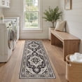 thumbnail image 6 of UERMEI 2x6 Washable Runner Rugs for Hallway, Modern Vintage Non Slip Indoor Rug for Entryway Doormats Bedroom Kitchen, Vacuum-Friendly Home Decor Carpet, Beige Brown, 6 of 8