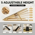 thumbnail image 7 of ABORON Folding Dog Ramp for Car, 5-level Adjustable Pet Ramp for Couch, Bed, Sofa, SUV - High Traction Rubber Surface, Load 200 lbs, 45.2" Long for Small & Large Old Dogs & Cats - Furniture Quality, 7 of 7