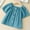 Blue, variant on OGLCCG Girls Short Sleeve Tops Casual Square Neck Button Pleated T Shirts Kids Summer Peplum Babydoll Tees Blouses Size 6-16 Years