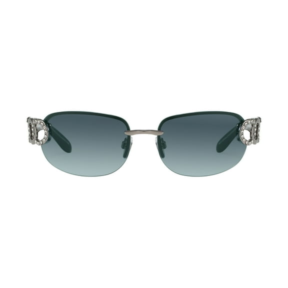 Piranha Eyewear Chloe Semi-Rimless Sunglasses with Smoky Teal Lenses
