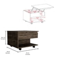 thumbnail image 4 of Rectangular lift - top coffee table with storage space / Meet coffee and end needs, 4 of 4