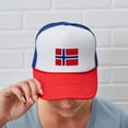 thumbnail image 6 of CafePress - Norway Flag - Adjustable Unisex Printed Trucker Hat with Mesh Back, 6 of 10