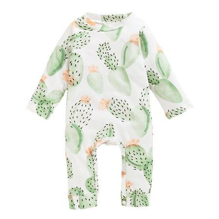 

Kucnuzki Baby Boy Winter Clothes 3 Months Baby Boys Casual Bodysuits 6 Months Long Sleeve Carton Catus Prints Causal Button Bodysuits White
