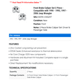 thumbnail image 2 of Front Brake Caliper Set 2 Piece - Compatible with 1990 - 1995, 1997 - 2006 Jeep Wrangler 1991 1992 1993 1994 1998 1999 2000 2001 2002 2003 2004 2005, 2 of 2