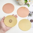 thumbnail image 3 of 4pcs 2 Styles Pure Copper Plate 4 inch Brass Round Sheet 18 Gauge 1mm Thickness Unplated Copper Plate Circle Gasket Metal Cut Material DIY, 3 of 5
