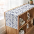 thumbnail image 6 of Table Runners 70 Inches Long Dress Scarves, Navy Blue Coastal Farmhouse Coffee/Dining/Kitchen Table Decor, Holiday Table Runner, Starfish Nautical Ocean Sea Wooden 13x70 Inch, 6 of 9