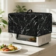 thumbnail image 4 of FOR U DESIGNS Black Marble Pattern Microwave Oven Cover Uv Protection Microwave Dust Covers Protector Portable Machine Protector Decorative in Home and Office-L, 4 of 8
