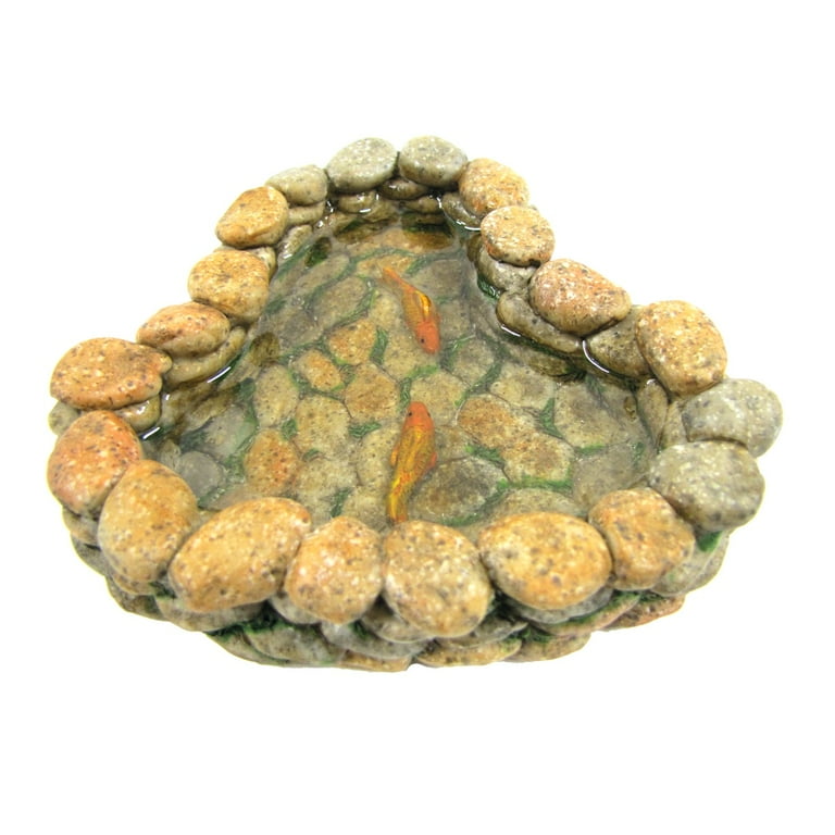 Miniature Fairy Garden Stone Koi Fish Pond Landscape Decor Dollhouse Accessory Miniature Fairy Garden Stone Koi Fish Pond Landscape Decor Dollhouse Accessory